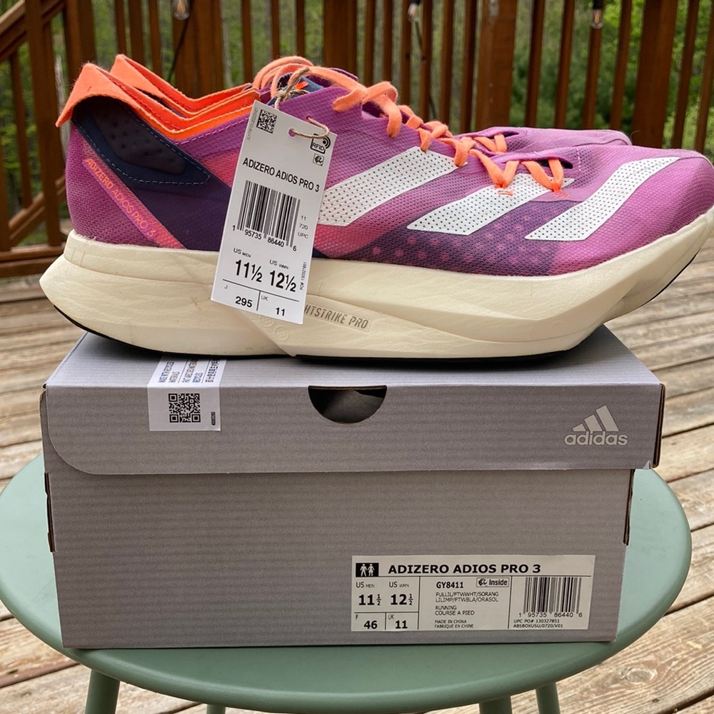 Adidas Adizero Adios Pro 3 Men’s US Size 11.5